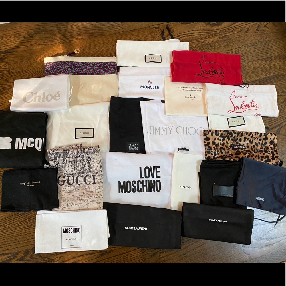 Dust bags many designers available, prices vary